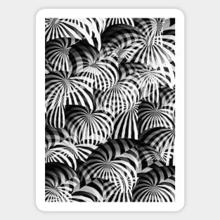 Black and White Swirls Sticker